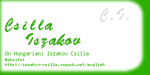 csilla iszakov business card